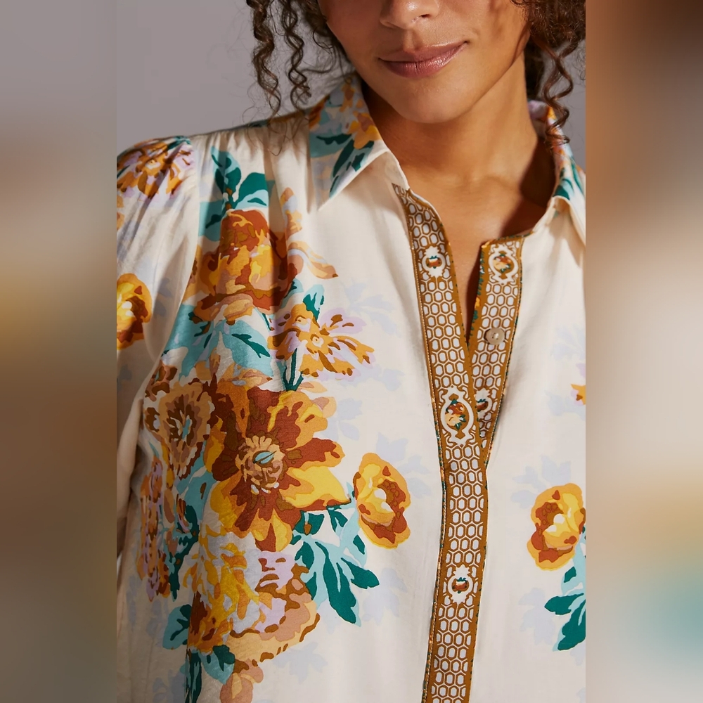 Tiered Mini Shirtdress - Picture 7 of 13